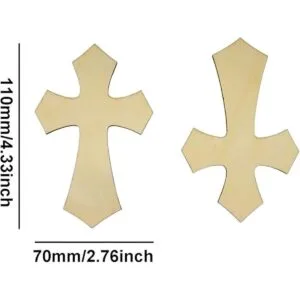 Honbay 30 piezas de madera sin terminar en forma de cruz_2