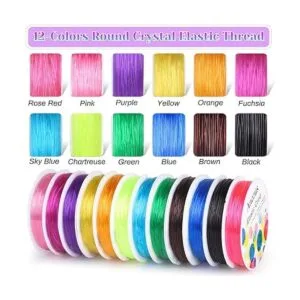 Anezus Cuerda elástica para pulseras 12 rollos de_2