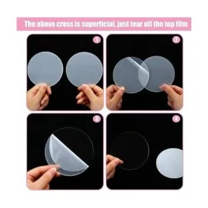 10 hojas circulares de acrílico transparente de 6_3