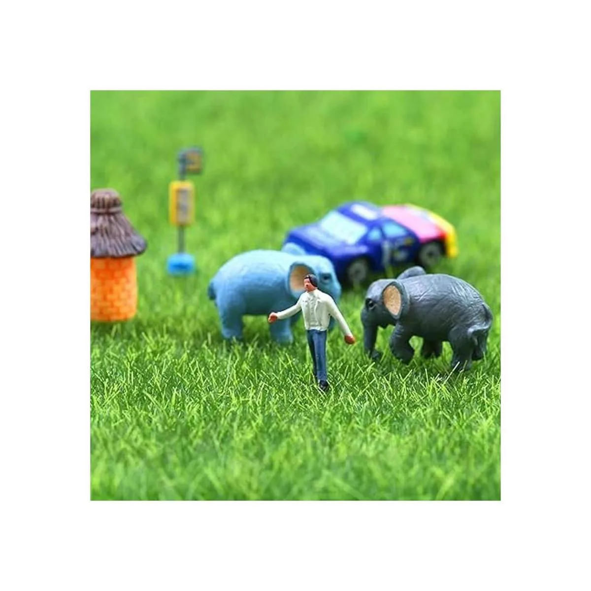 Elcoho 10 piezas artificiales de césped de jardín y césped_3