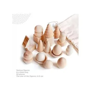 Ulanik DIY Juego de 20 figuras de madera sin acabar_6