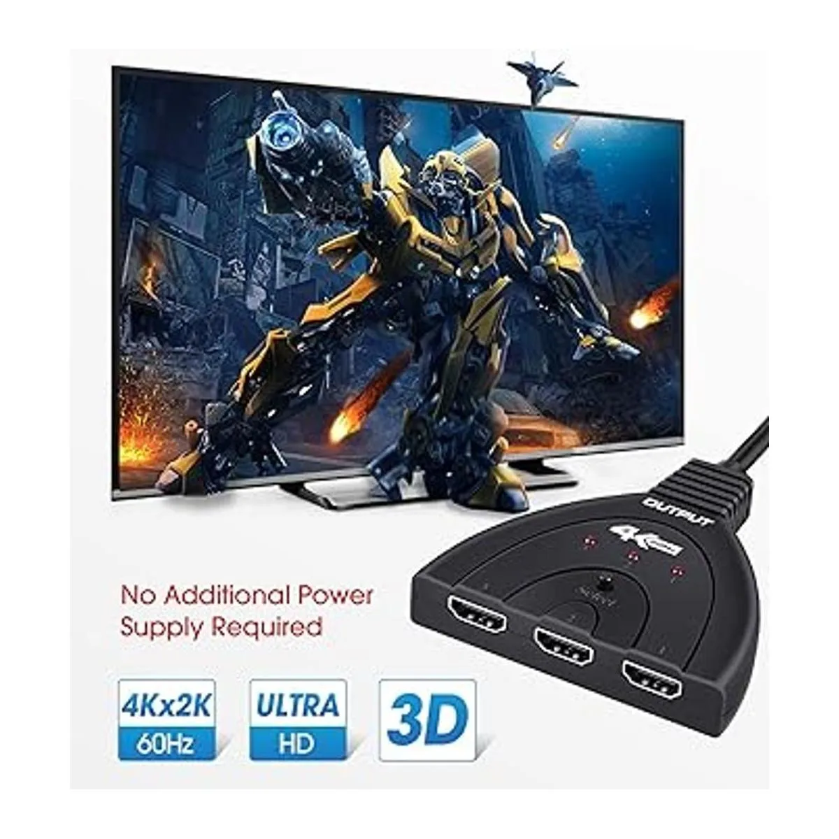 4K60Hz HDMI Switch 3 Port avedio links 4K HDMI Switcher_6