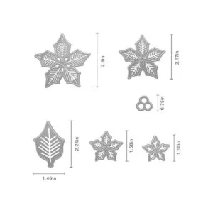 Troqueles de corte de metal con hojas en relieve para_2