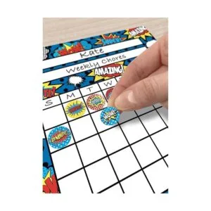 Teacher Created Resources Superhéroe Mini calcomanías_3