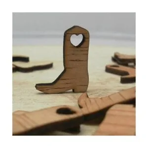 SUPVOX 100 piezas de recortes de madera sin terminar botas_4