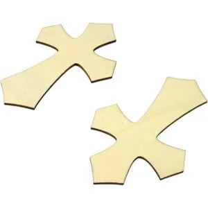 Honbay 30 piezas de madera sin terminar en forma de cruz_3