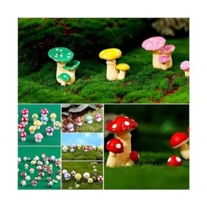 JKanruh 35 Pcs Miniature Resin MushroomCute Mushrooms_7