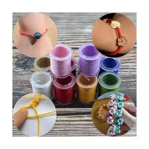 AUEAR Paquete de 10 cuerdas de nailon para joyería de_3