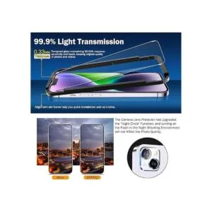 QHOHQ Paquete de 3 protectores de pantalla para iPhone 14_2