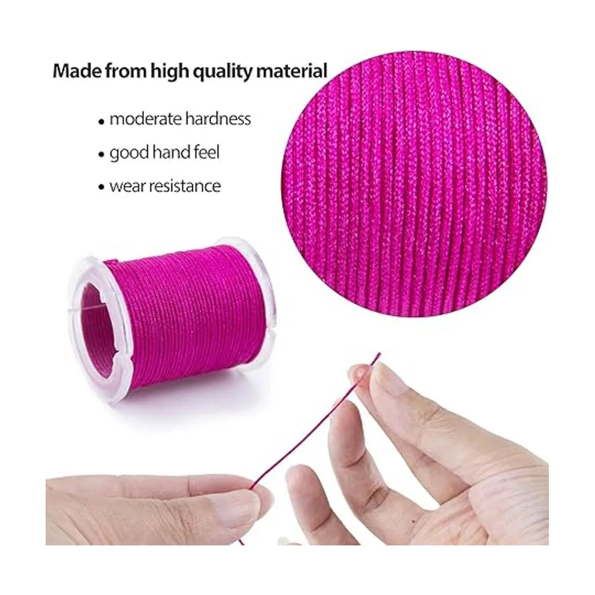 AUEAR Paquete de 10 cuerdas de nailon para joyería de_4