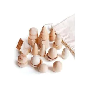 Ulanik DIY Juego de 20 figuras de madera sin acabar_1