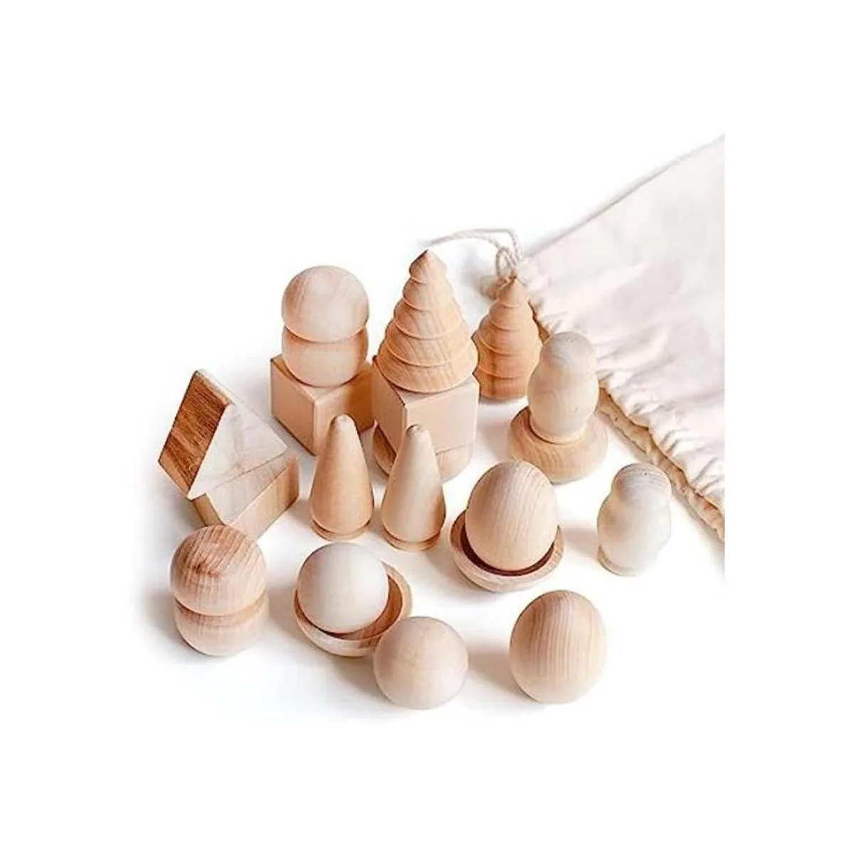 Ulanik DIY Juego de 20 figuras de madera sin acabar_1