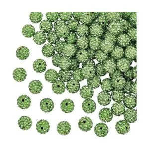 PH PandaHall 100 cuentas de diamantes de imitación verdes_1