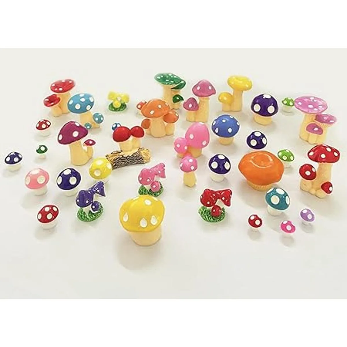 JKanruh 35 Pcs Miniature Resin MushroomCute Mushrooms_4