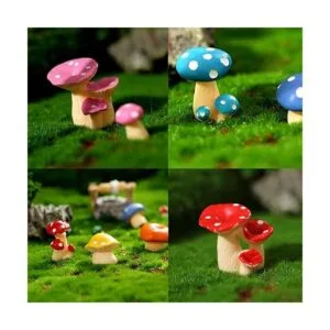 JKanruh 35 Pcs Miniature Resin MushroomCute Mushrooms_6