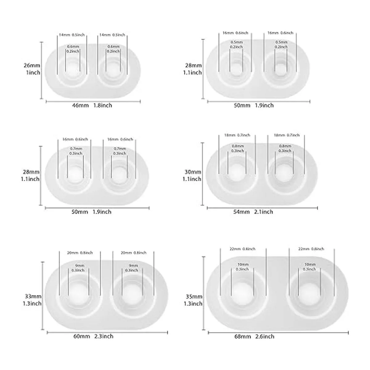 Funshowcase Moldes de silicona con cúpula de globo ocular_2