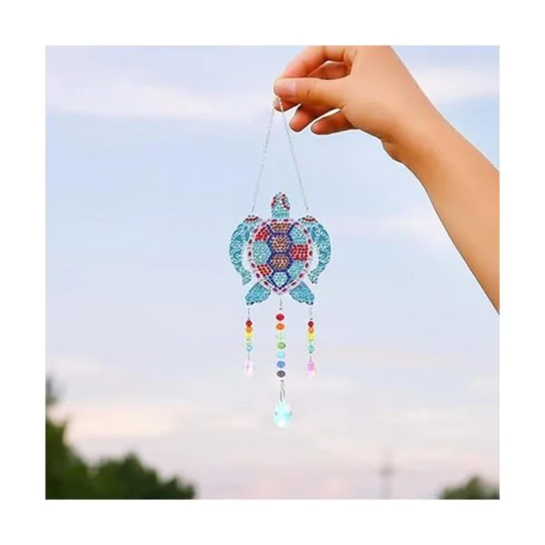 Campanillas de viento de animales de pintura de diamante_5