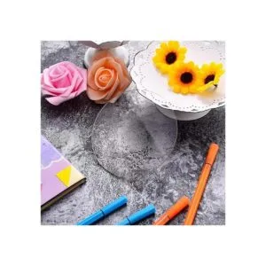 16 piezas de acrílico circular transparente de 0.08_5