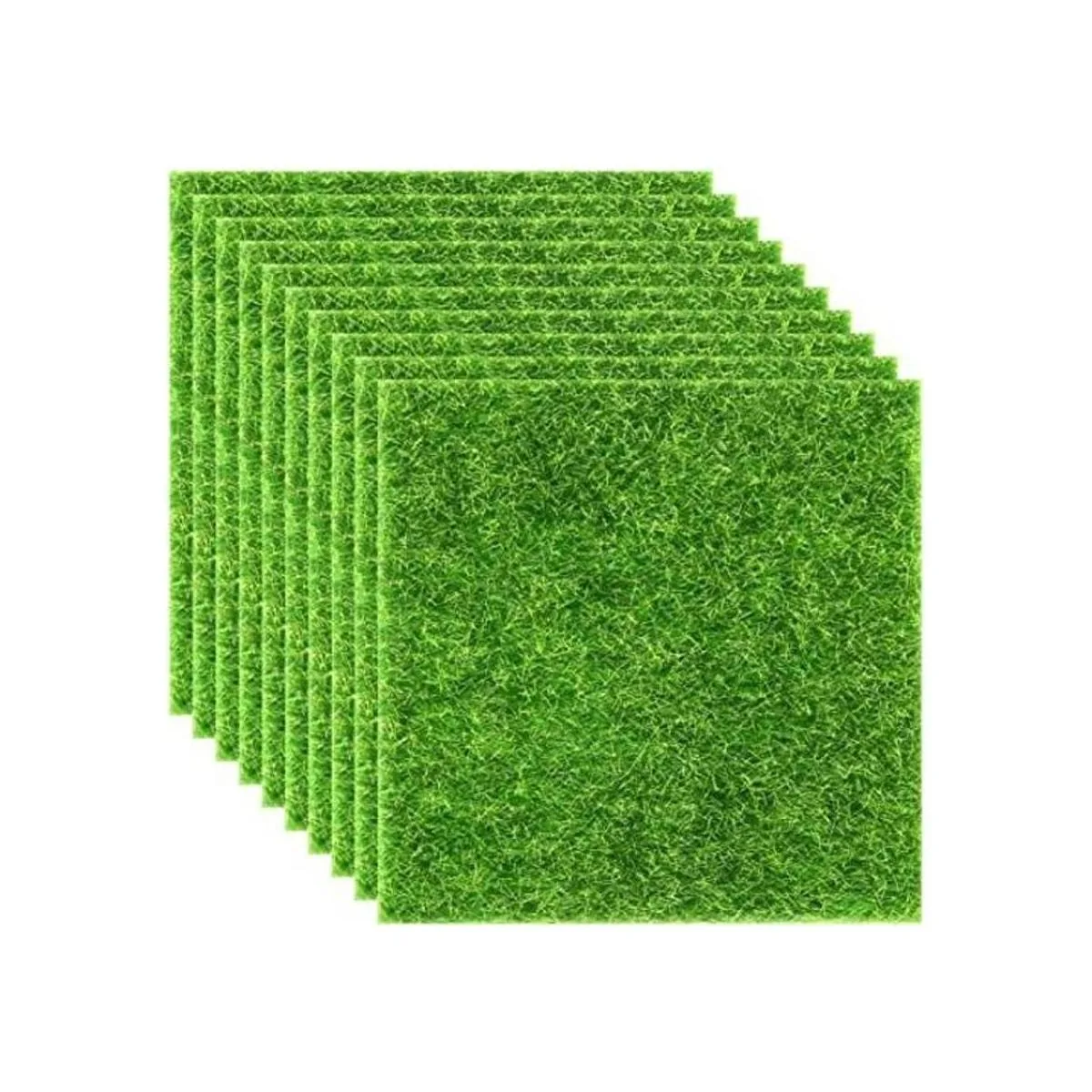 Elcoho 10 piezas artificiales de césped de jardín y césped_1