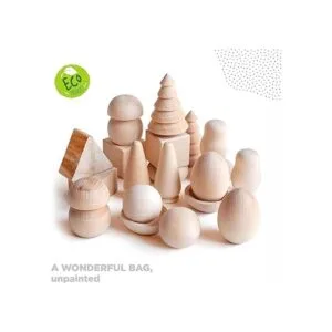 Ulanik DIY Juego de 20 figuras de madera sin acabar_4