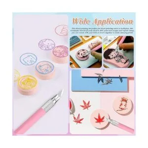 6 piezas de sellos de goma de 2 x 2 pulgadas con kit de_6