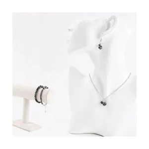 93 cuentas negras de copo de nieve de piedra natural para_3