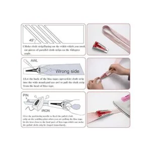 BUTUZE Kit de cinta de sesgo de tela con punzón de_5