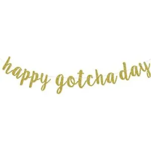 Happy Gotcha Day Banner suministros de decoración de_1