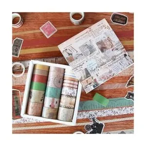 NIKOMIE Juego de 20 rollos de cinta washi vintage y 30_6