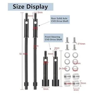 Maleonn Juego de 2 piezas de eje de accionamiento de riel_4