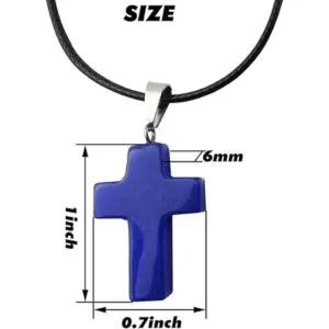 GXXMEI Juego de 20 colgantes de piedra en forma de cruz_2