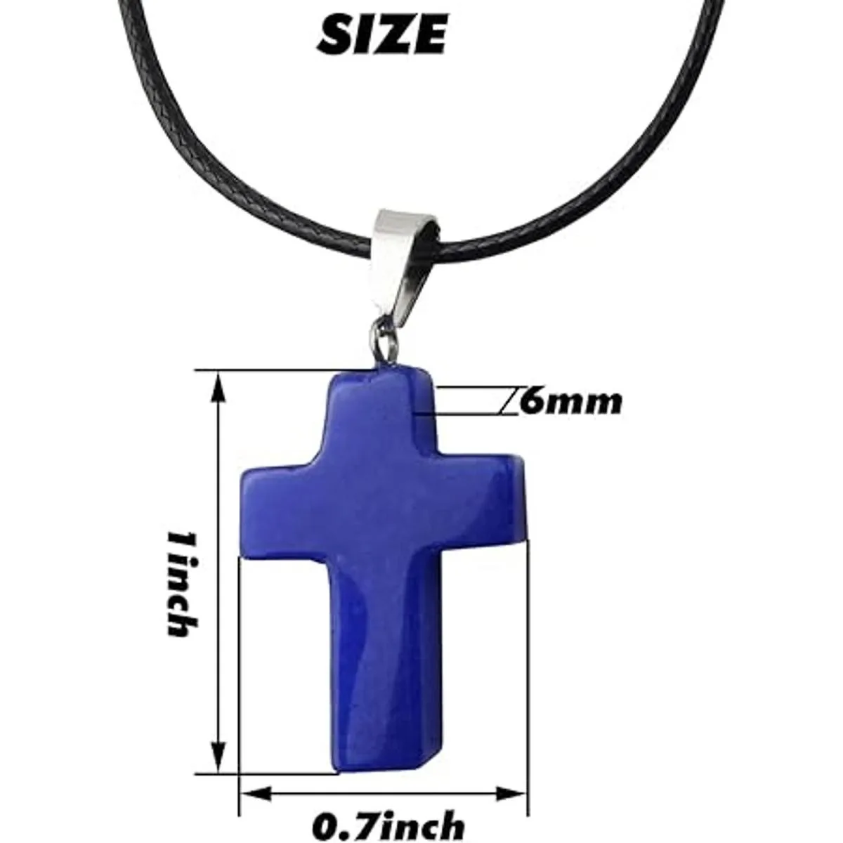 GXXMEI Juego de 20 colgantes de piedra en forma de cruz_2