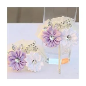 60 lazos de satén para flores flores pequeñas para_7