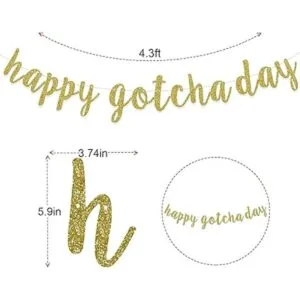 Happy Gotcha Day Banner suministros de decoración de_2
