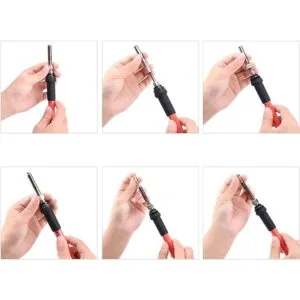 Yoption Juego de 28 puntas de leña para quemar leña con_4