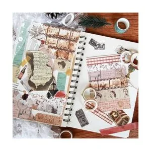 NIKOMIE Juego de 20 rollos de cinta washi vintage y 30_4