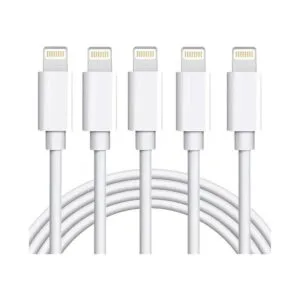 Paquete de 5 cables de carga rápida USB de 6 pies cables_1