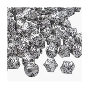 100 piezas de plata antigua platillo volador forma_4