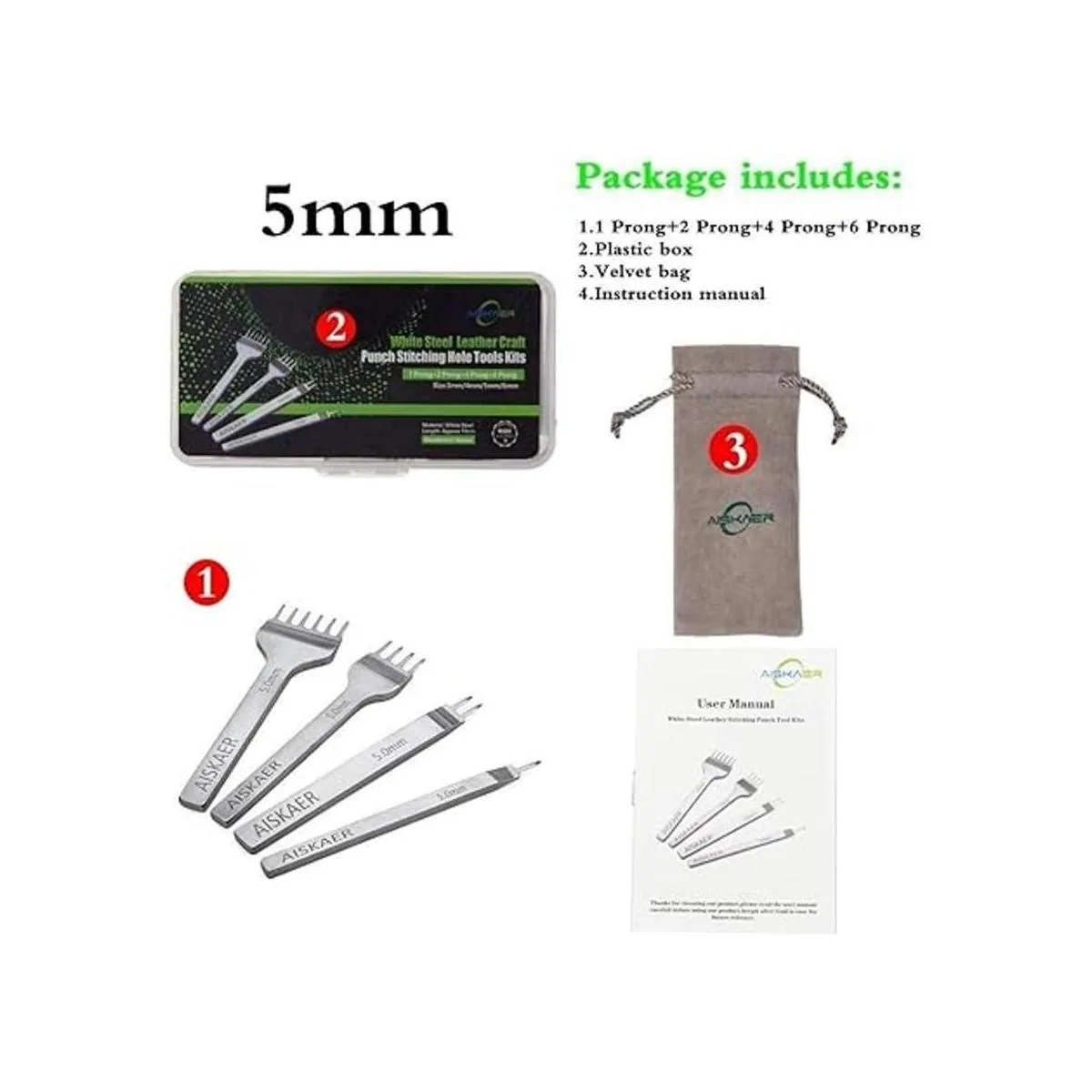 Juego de cinceles Aiskaer Reg; de acero inoxidable_7