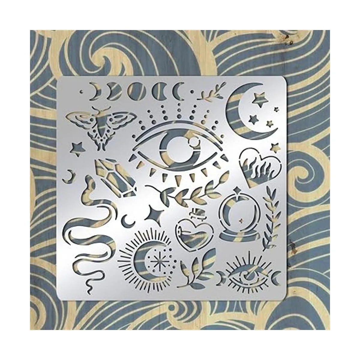 BENECREAT Plantillas temáticas de brujería de 6 x 6_3