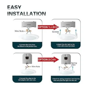 TOPELER Luz de disco LED de 6 pulgadas luz de techo_7
