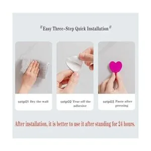 Paquete de 12 ganchos decorativos en forma de corazón_3