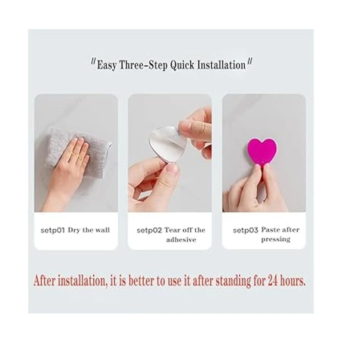 Paquete de 12 ganchos decorativos en forma de corazón_3