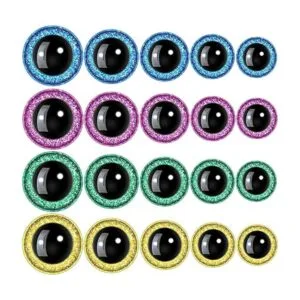 UHOMENY 40 ojos de seguridad de plástico con purpurina_3