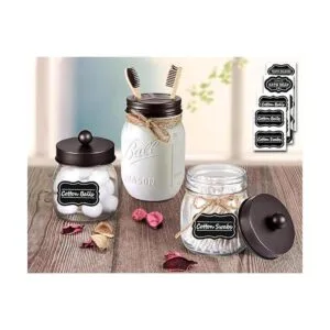 Juego de accesorios de baño Mason Jar 4 piezas tarros_7