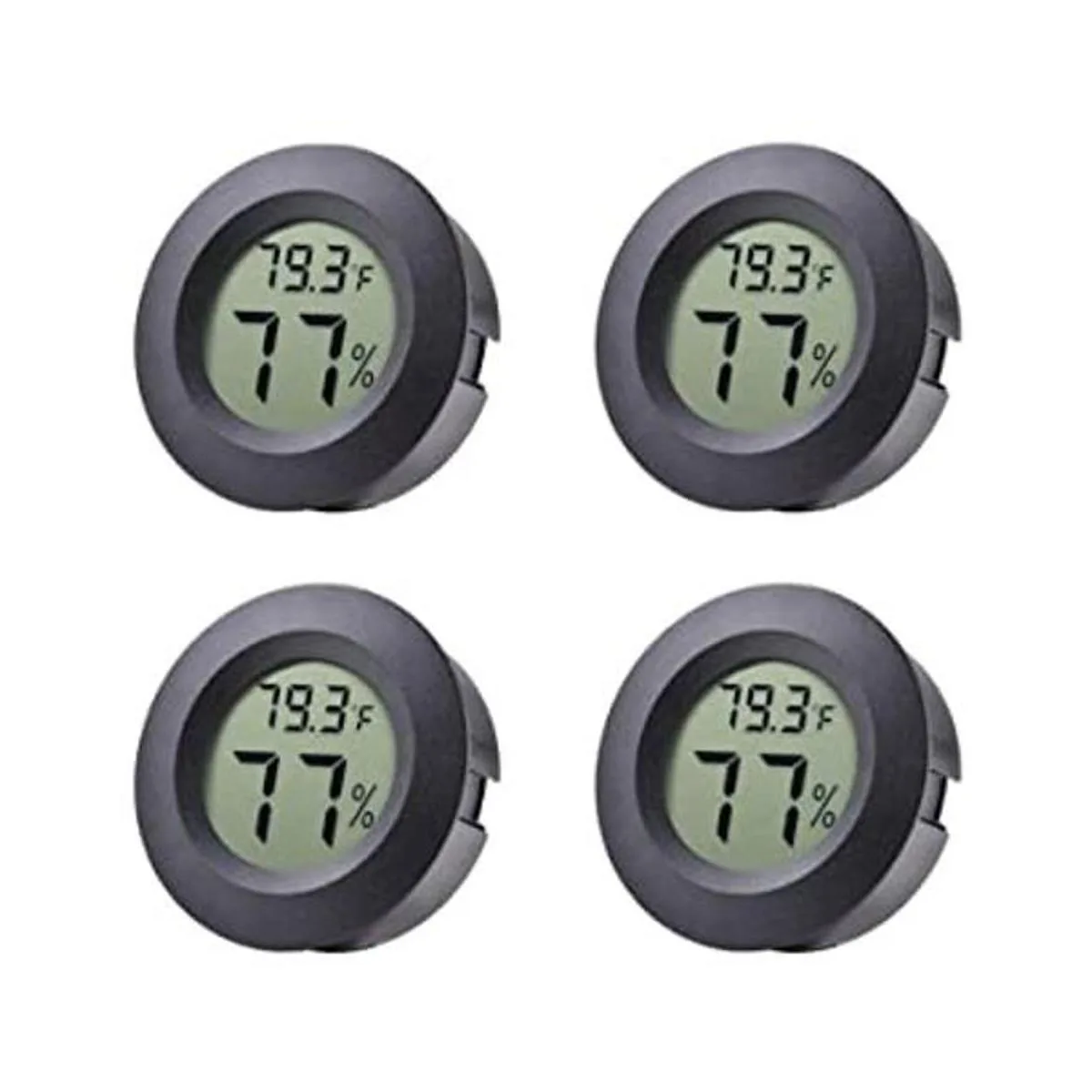 Veanic Paquete de 4 mini termómetro higrómetro Fahrenheit_1