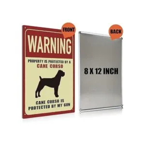 Letrero de advertencia de metal Corso con bastón de_2