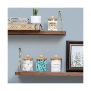 Paquete de 4 dispensadores Qtip con tapas de bambú_7