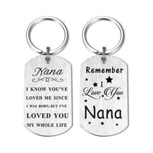 Llavero de Nana con texto en inglés Remember I Love You_1