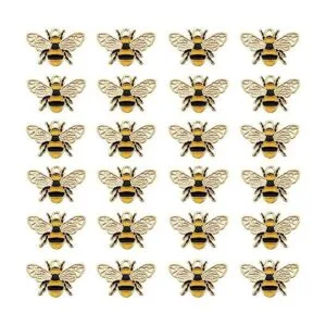 Lote de x24 dijes de abeja de miel de aceite de esmalte_1